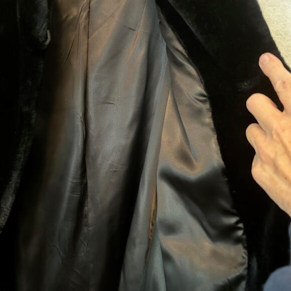 Vintage Retro Outerlayers Faux Fur Colorblock Coat Women's Size 9-10 - Picture 9 of 11